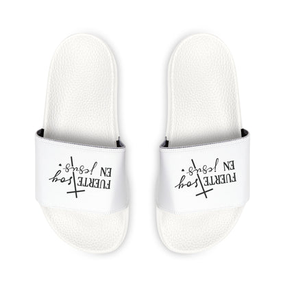 Youth Spiritual Statement Spanish Christian Sandals | Removable-Strap, Summer Footwear, Kids' Casual Shoes, Faith-Inspired Comfort, Fun & Stylish