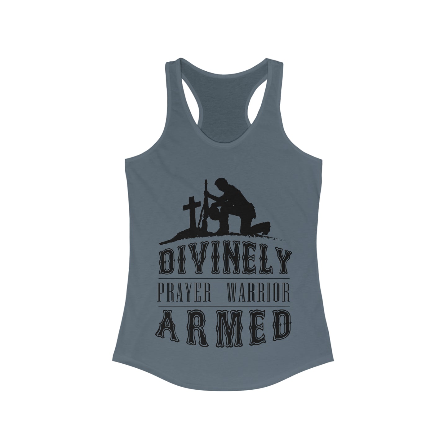 divinely armed prayer warrior slim fit tank-top