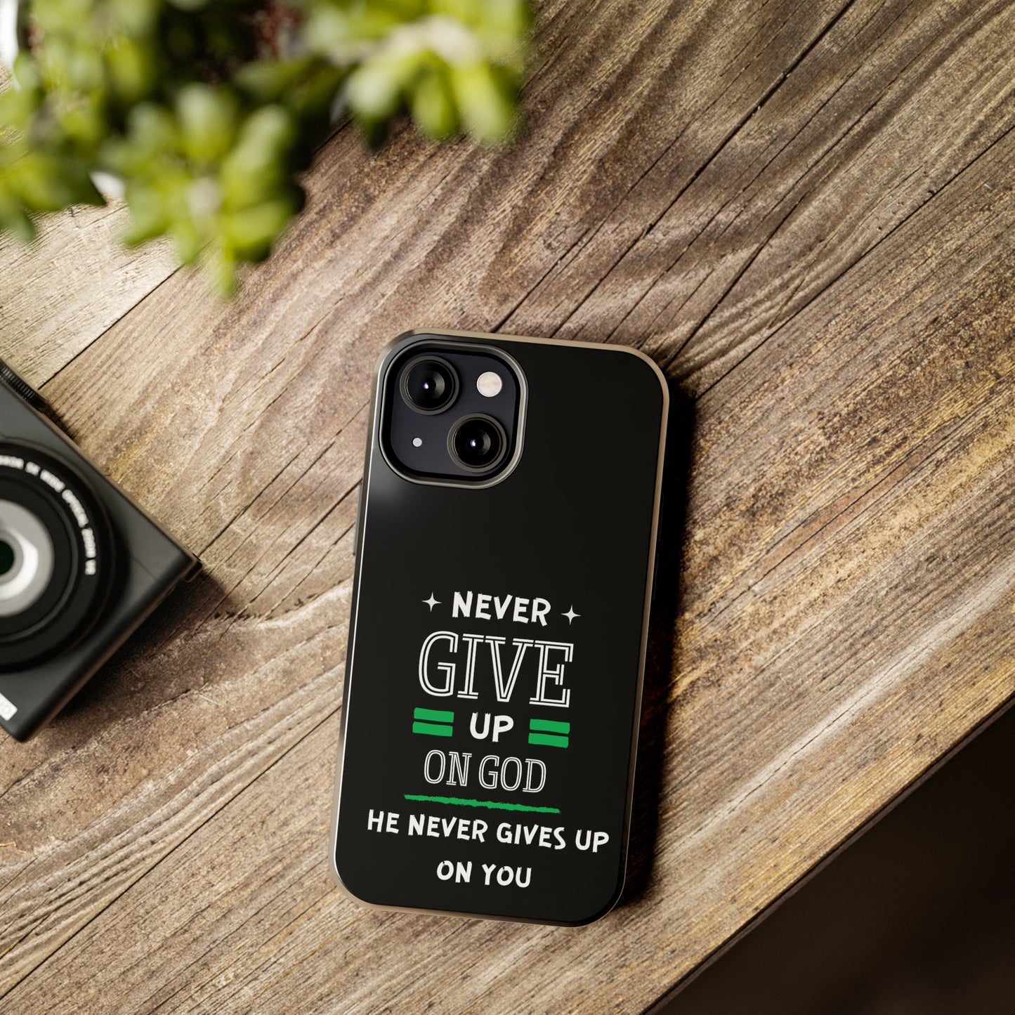 Never Give Up On God He Never Gives Up On You Christian Phone Tough Phone Cases, Case-Mate Printify