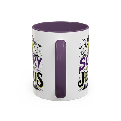 Coffee Mug — “Life Is Scary Without Jesus” Halloween Christian Accent Mug (11/15oz)