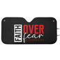 Faith Over Fear Car Sunshade Christian Car Accessories - ClaimedbyGodDesigns