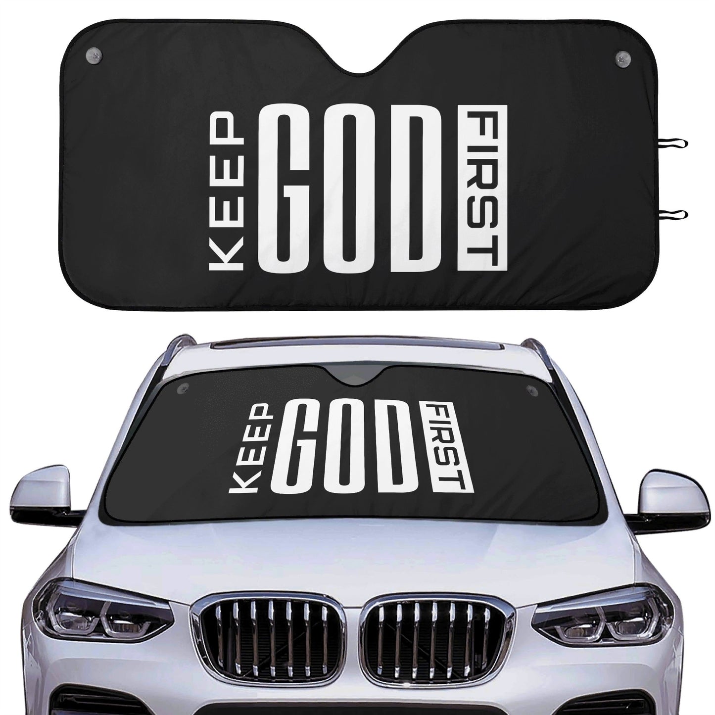 Keep Hi First Car Sunshade Christian Car Accessories - ClaimedbyGodDesigns
