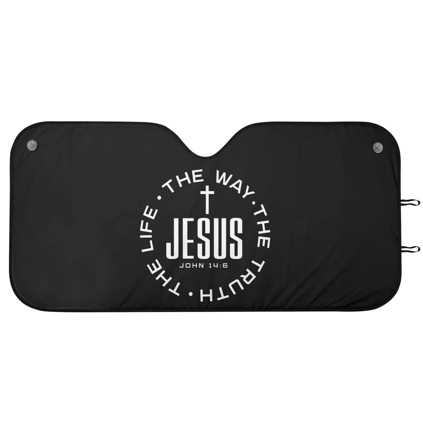 The Way The Truth The Life Car Sunshade Christian Car Accessories - ClaimedbyGodDesigns