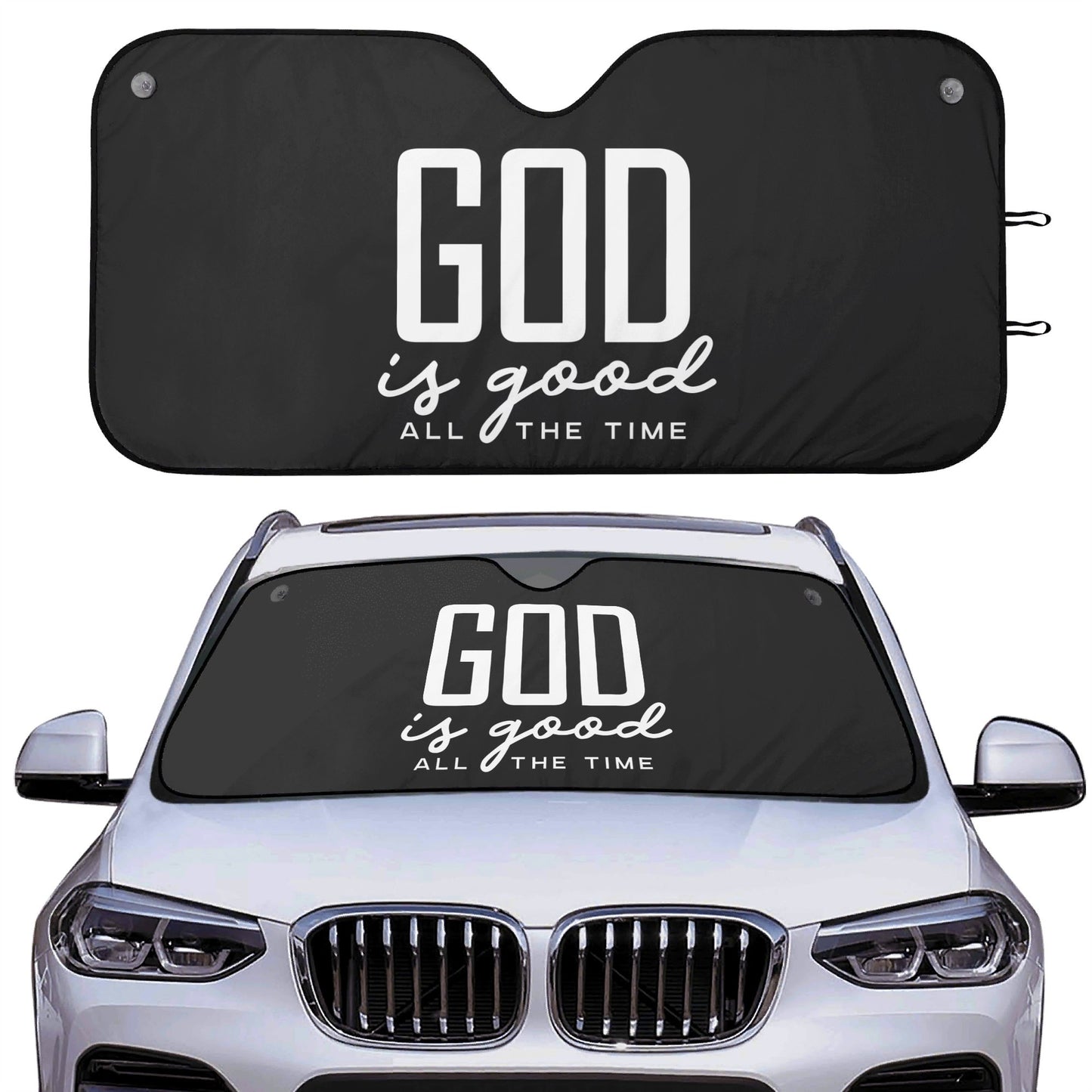 He Is Good Car Sunshade Christian Car Accessories - ClaimedbyGodDesigns