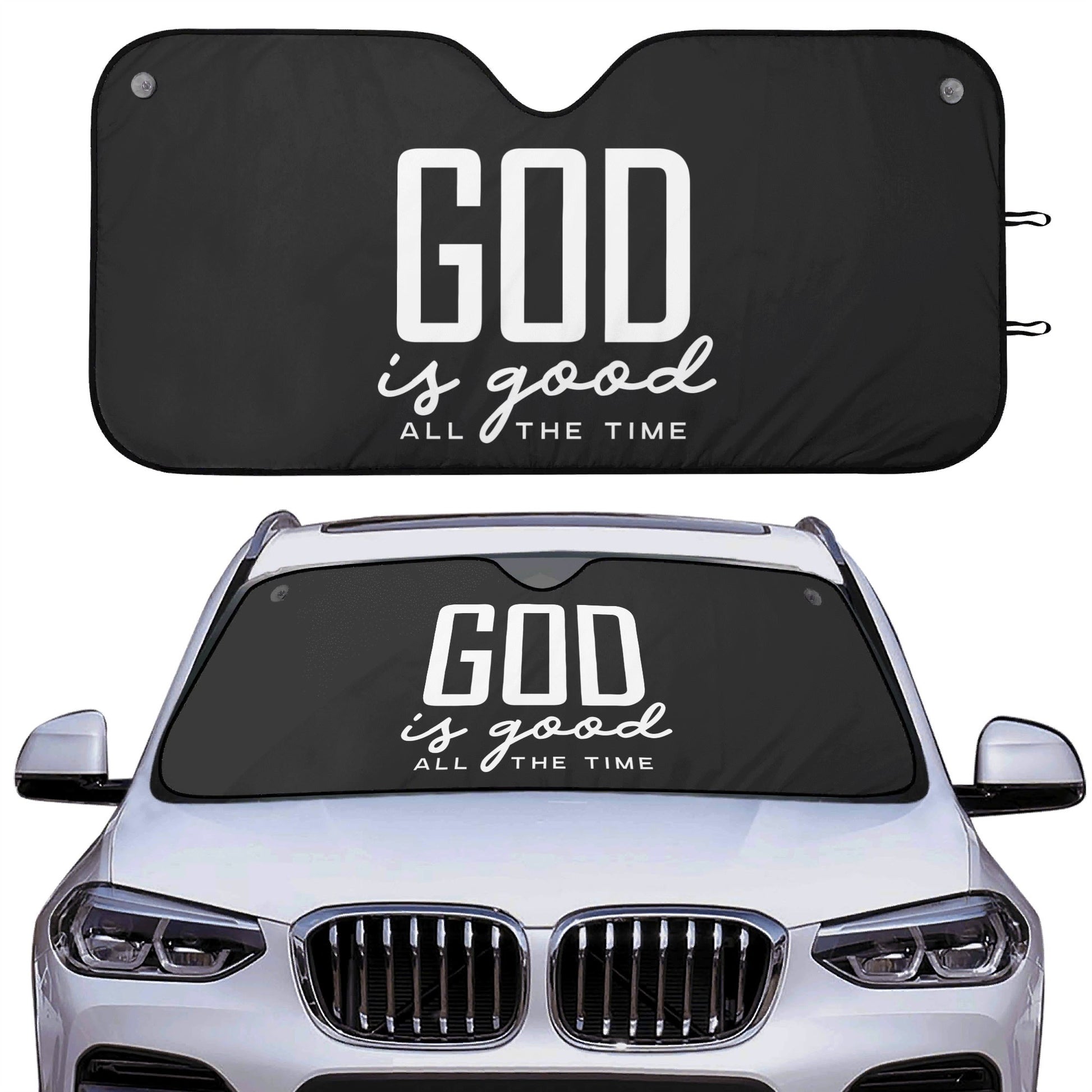 He Is Good Car Sunshade Christian Car Accessories - ClaimedbyGodDesigns