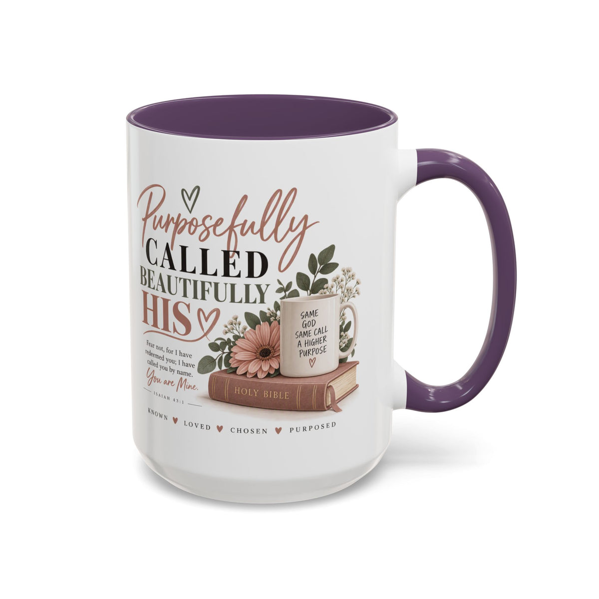 Purposefully Called, Beautifully His Accent Coffee Mug — Christian Inspirational 11/15oz