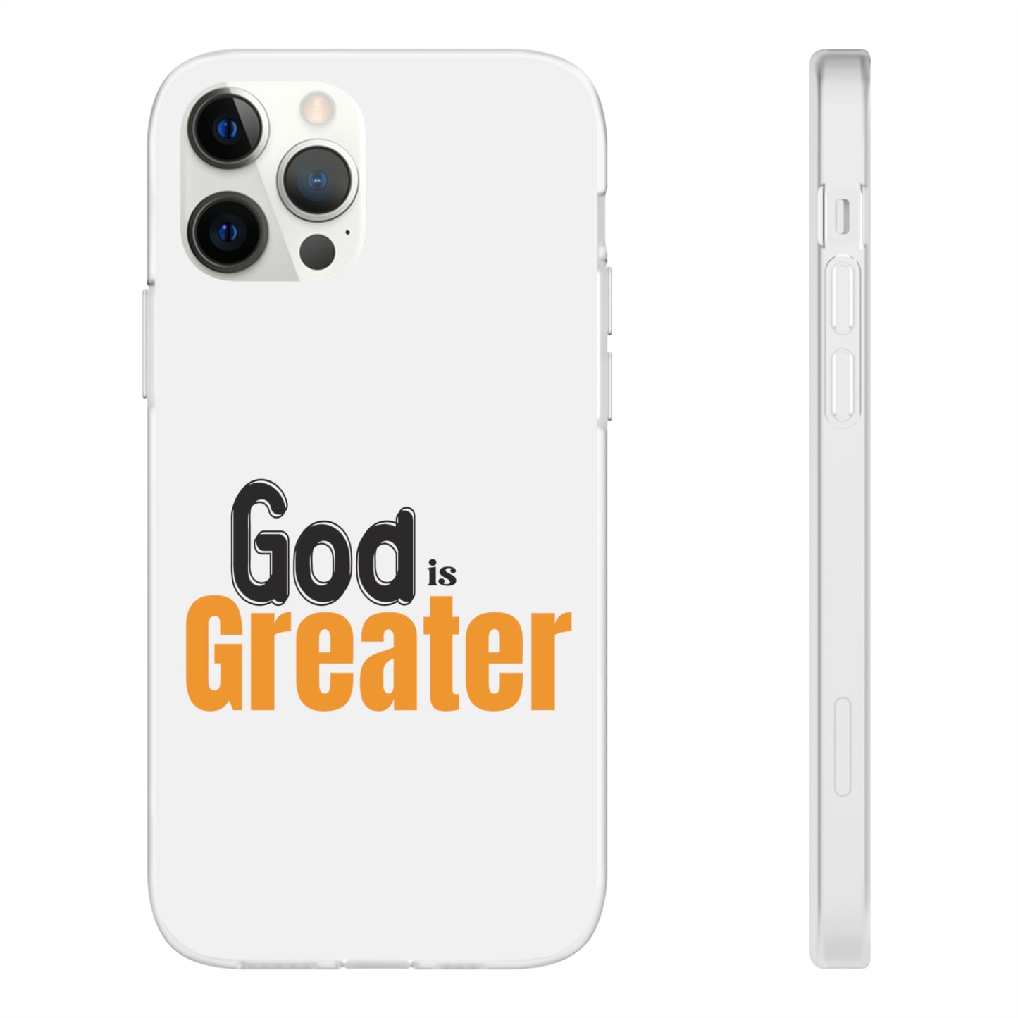 God Is Greater Christian Flexi Phone Case Printify