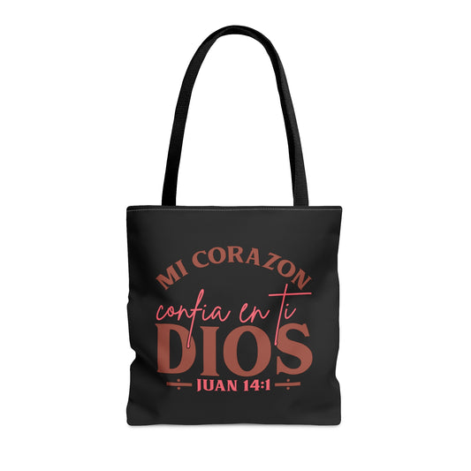 MI CORAZON CONFIA EN TI DIOS Christian SPANISH Tote Bag Printify