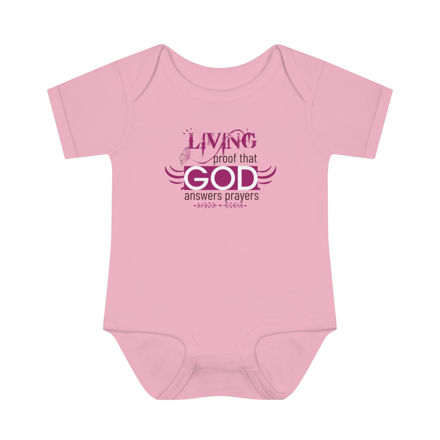 Living Proof That God Answers Prayers Christian Baby Onesie Printify