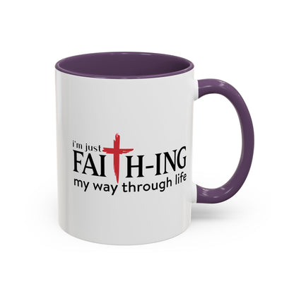 Faith-Inspired Coffee Accent Mug - Motivational Drinkware for Daily Inspiration
