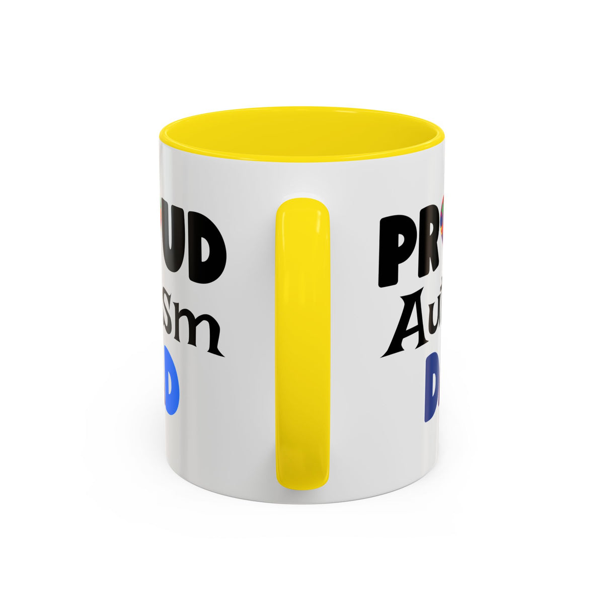 Proud Autism Dad Accent Coffee Mug - Perfect Gift for Fathers