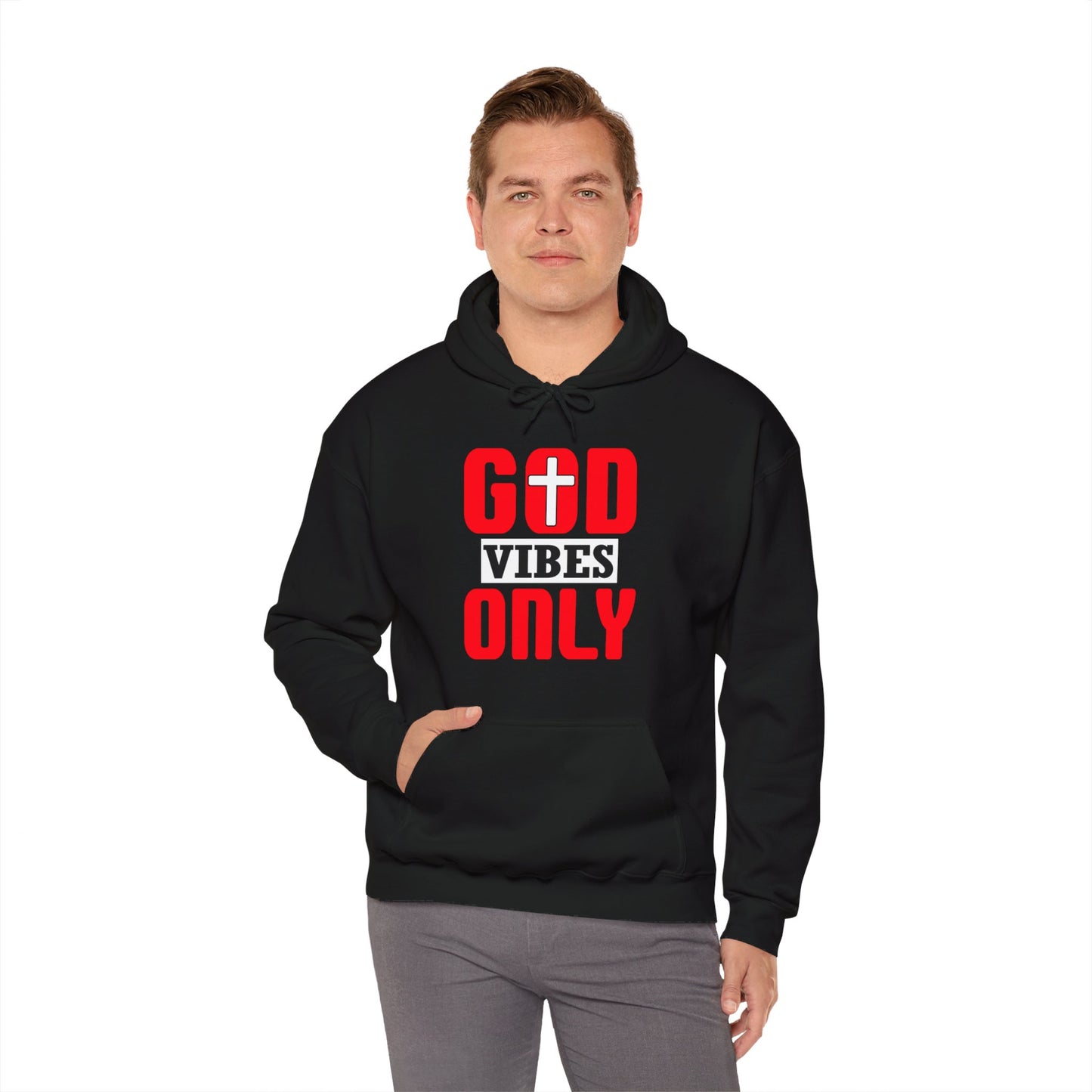 God Vibes Only Unisex Christian Hooded Pullover Sweatshirt