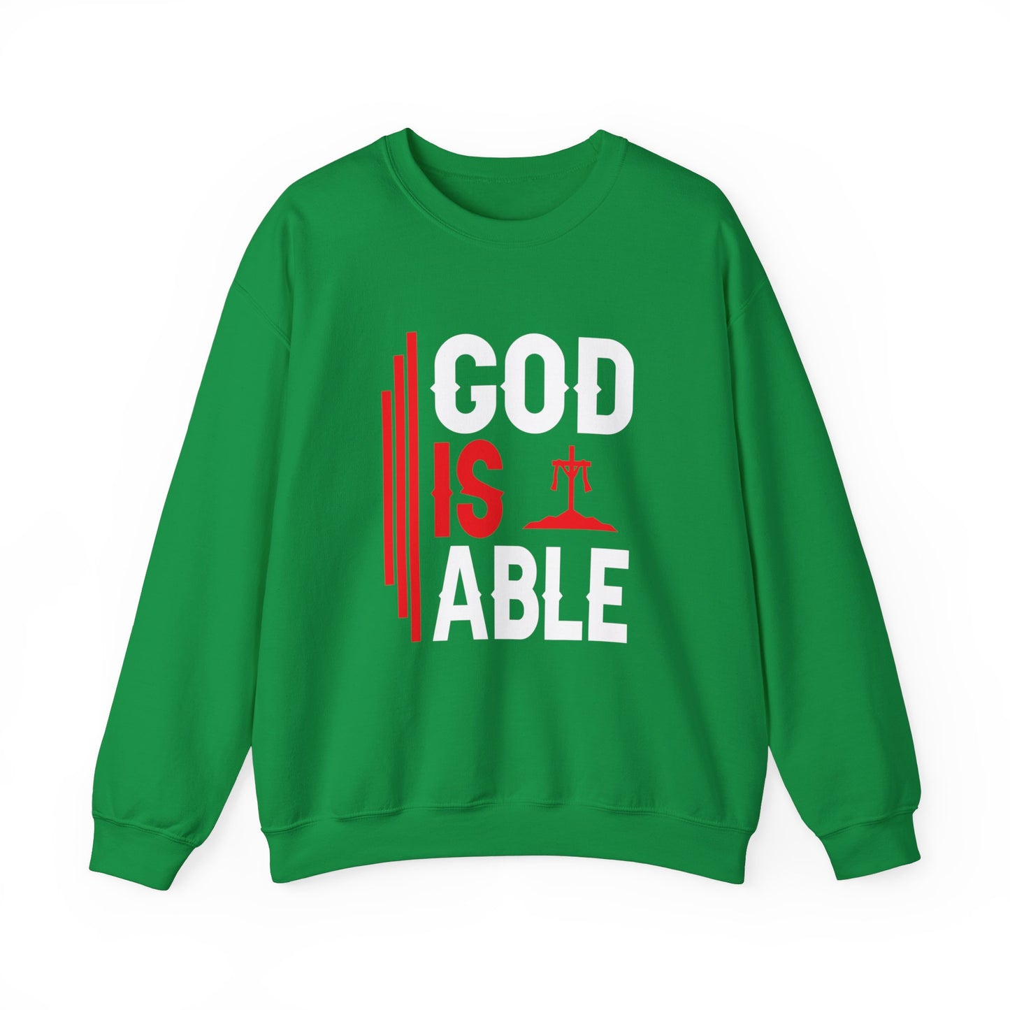 God Is Able  Unisex Heavy Blend™ Crewneck Christian Sweatshirt