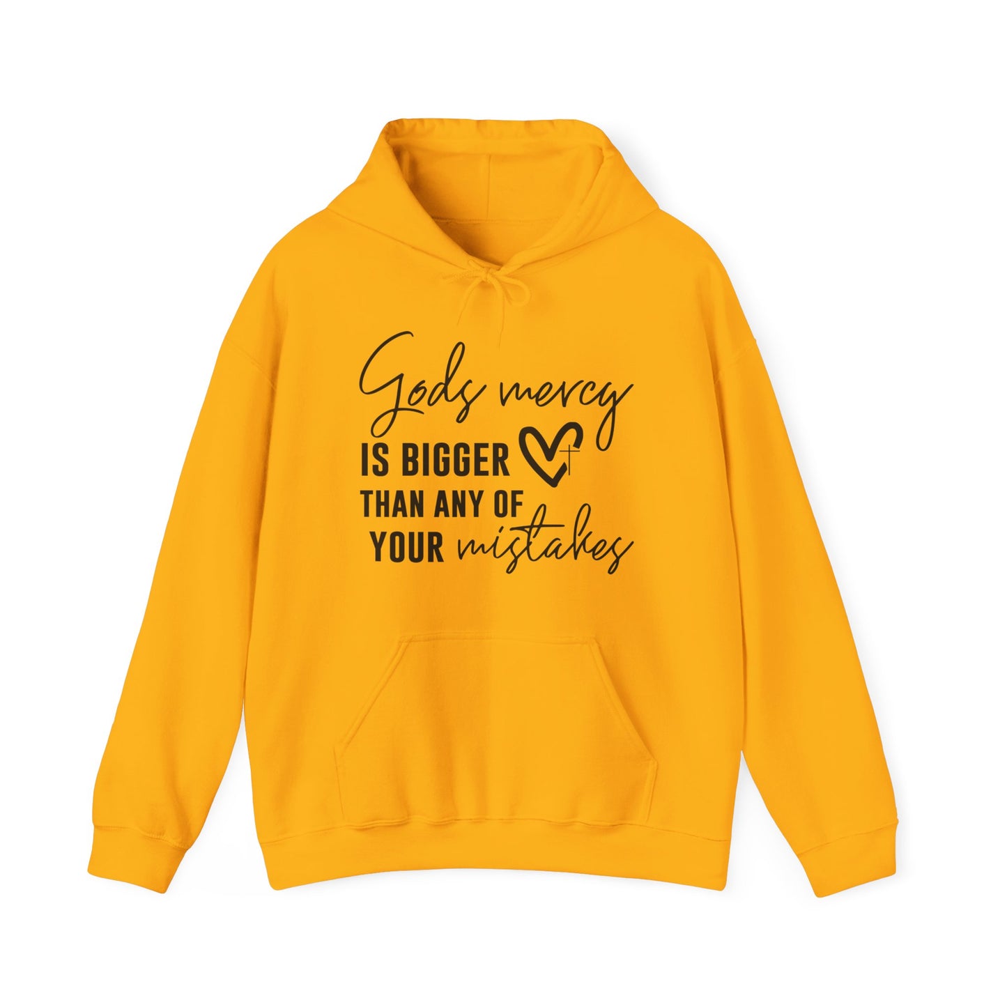 God's Mercy Is Bigger Than Any Of Your Mistakes Unisex Christian Hooded Pullover Sweatshirt