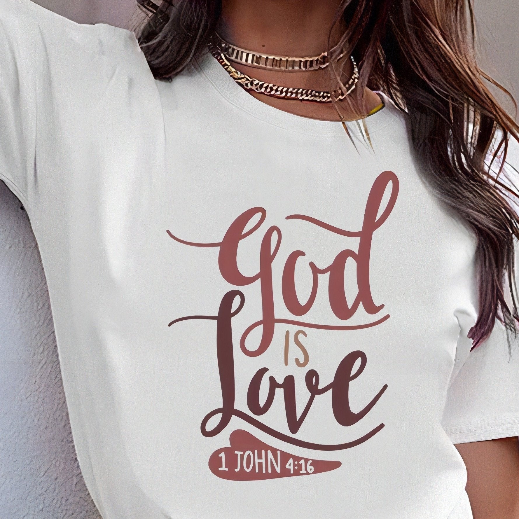 God Is Love Women's Christian T-shirt claimedbygoddesigns