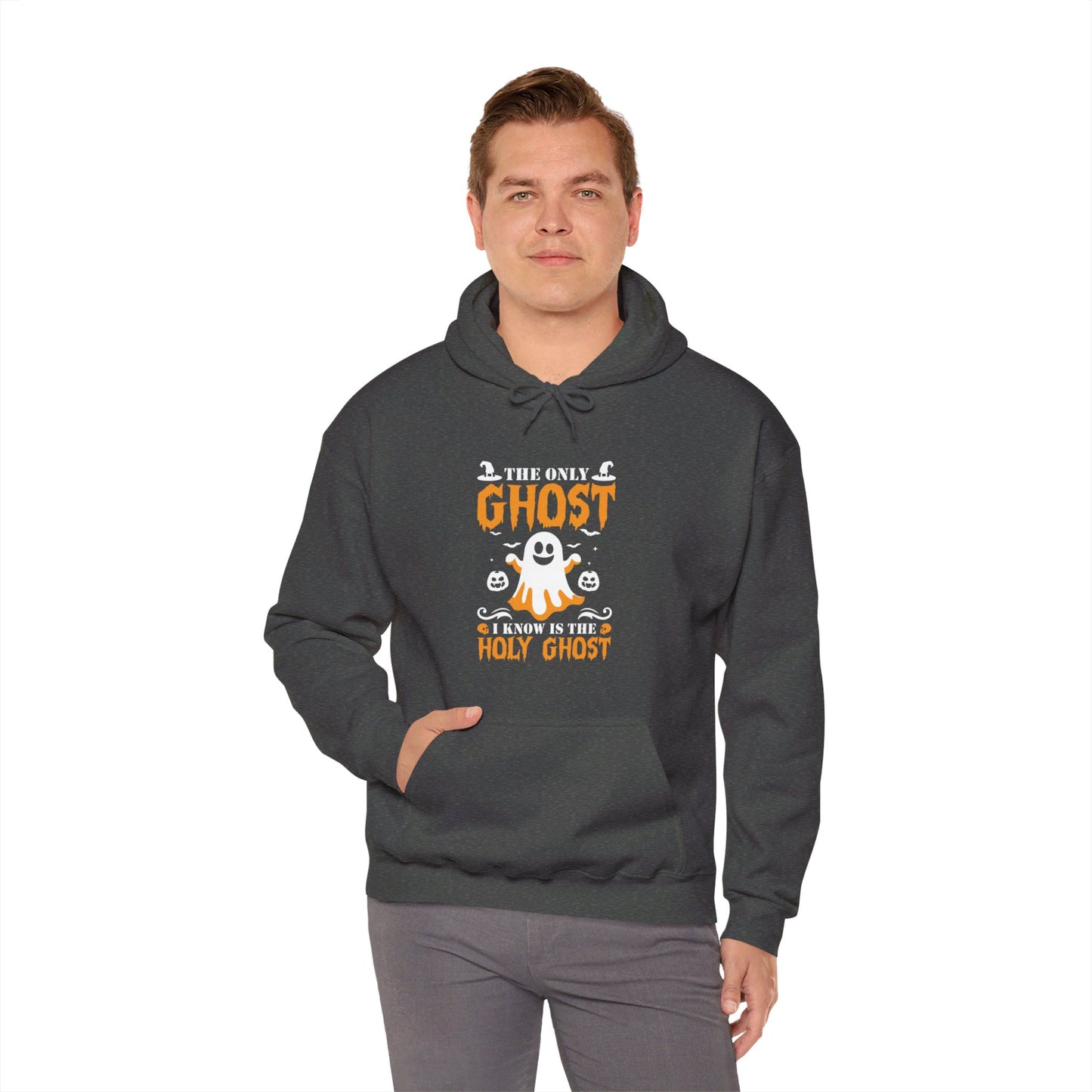 The Only Ghost I Know Is The Holy Ghost Halloween Unisex Christian Pullover Hooded Sweatshirt