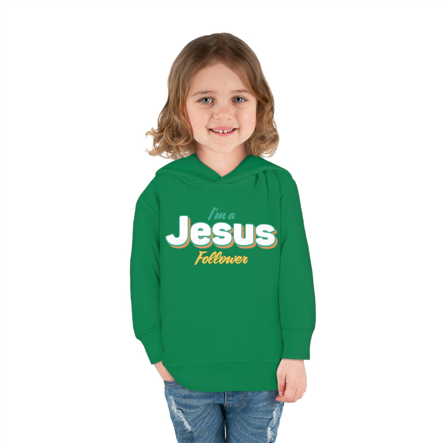 I'm A Jesus Follower Christian Toddler Pullover Fleece Hooded Sweatshirt