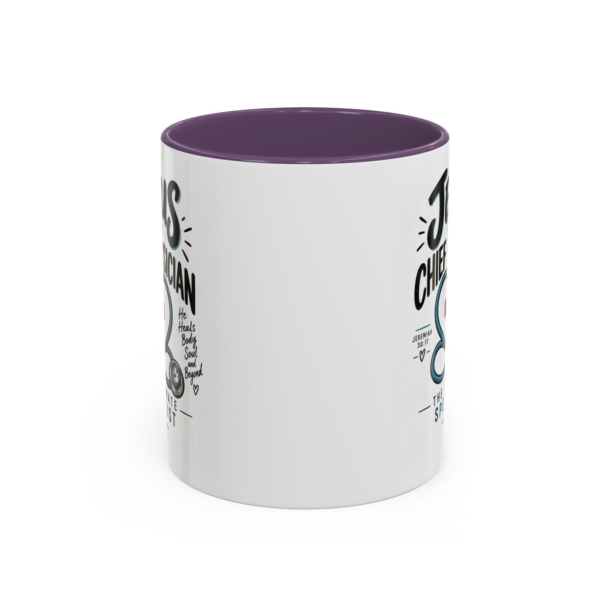 Jesus Is My Chief Physician Accent Coffee Mug – Christian Faith Medical Gift