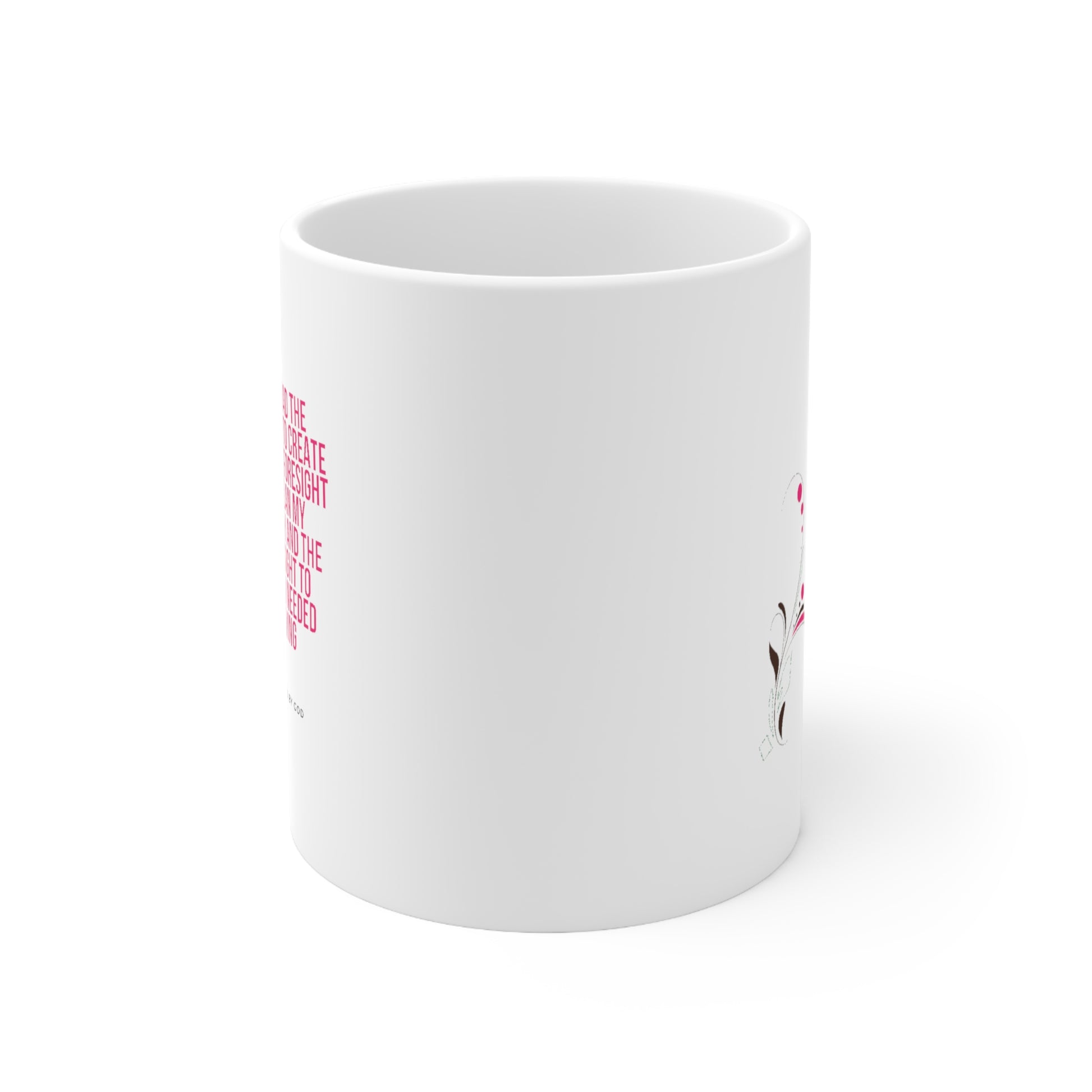 God's Insight Christian White Ceramic Mug 11oz (double sided print) Printify