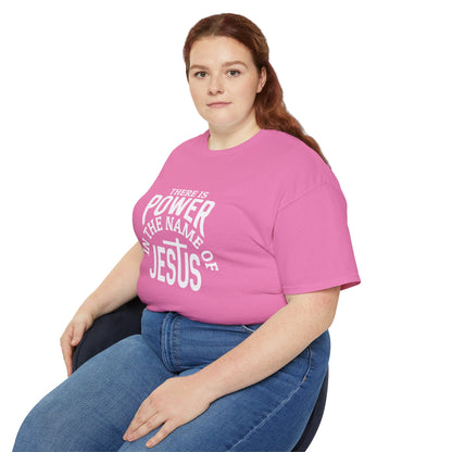 There Is Power In The Name Of Jesus Unisex Christian Ultra Cotton Tee Printify