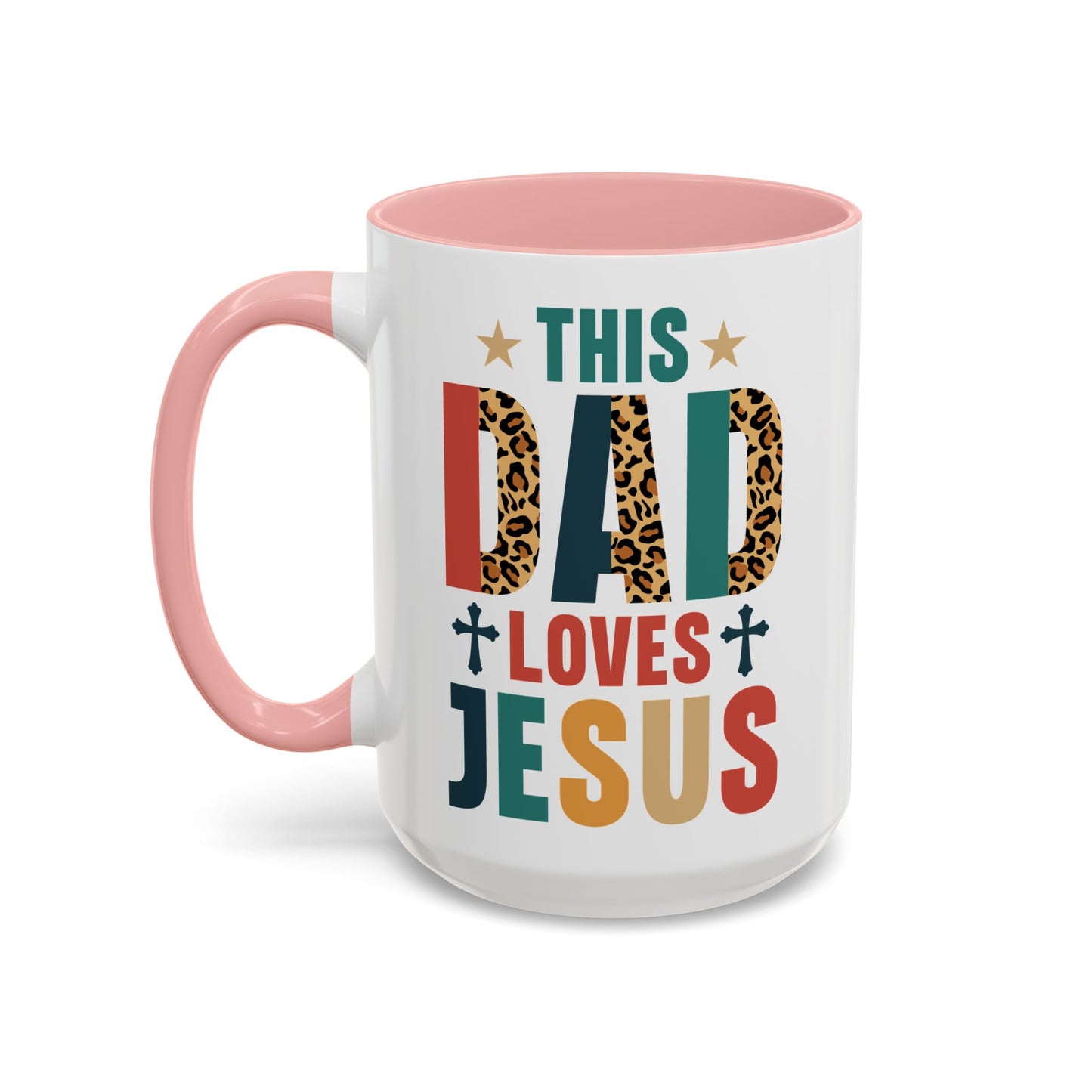 This Dad Loves Him Accent Coffee Mug - Perfect Gift for Father's Day and Christian Dads