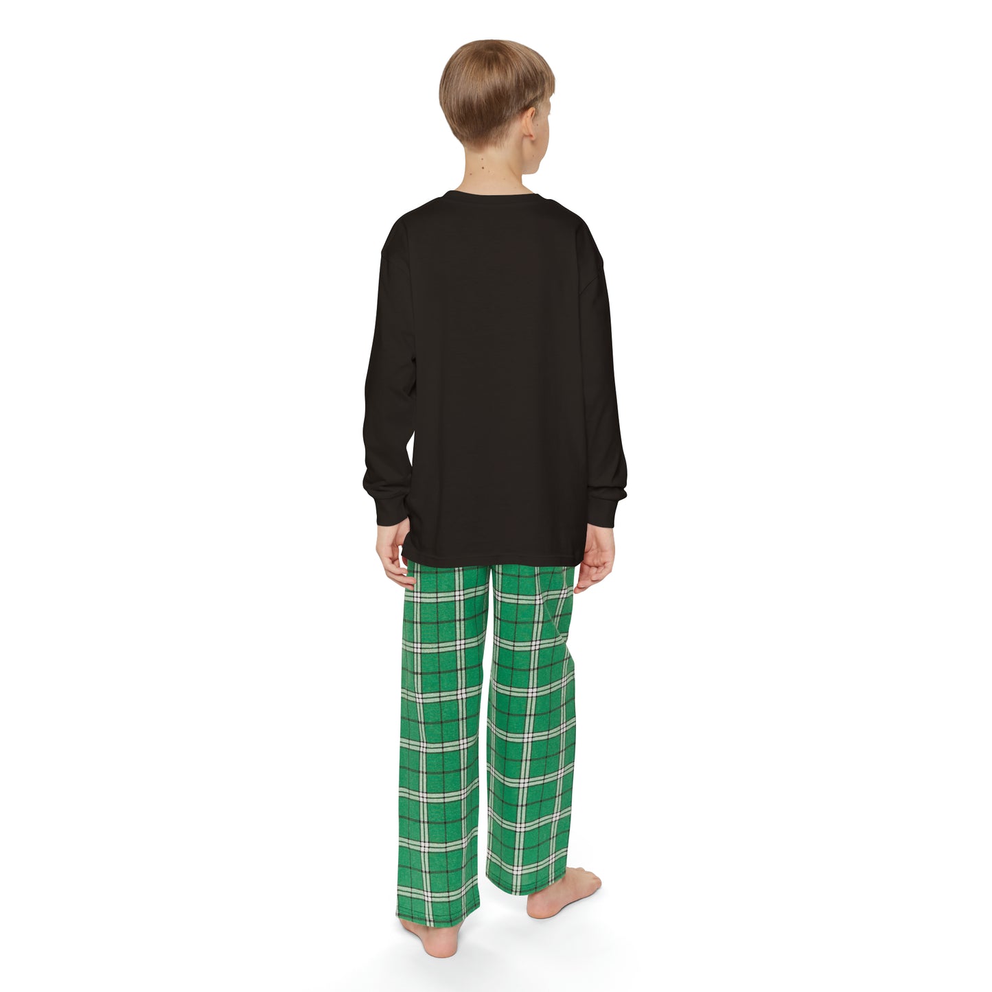Prayer Changes Outcomes Youth Christian Long Sleeve Pajama Set Printify