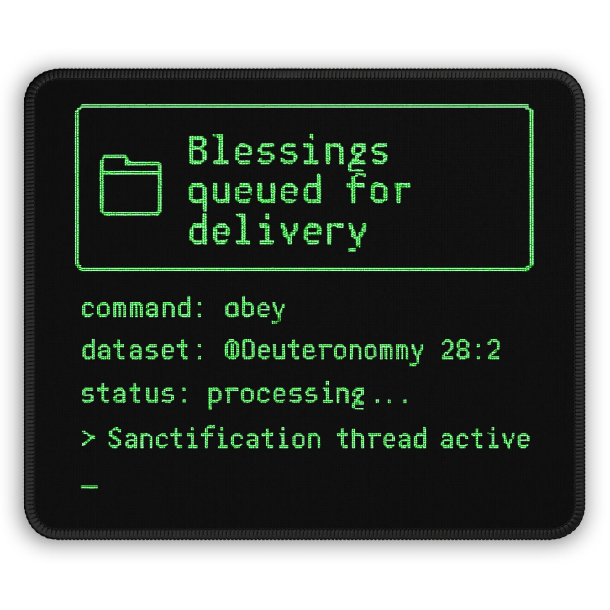 Christian Gaming Mouse Pad with Command Style, Cool Mousepad for Gamers, Gifts for Tech Enthusiasts, Unique Desk Accessories, Geeky Office Decor - ClaimedbyGodDesigns