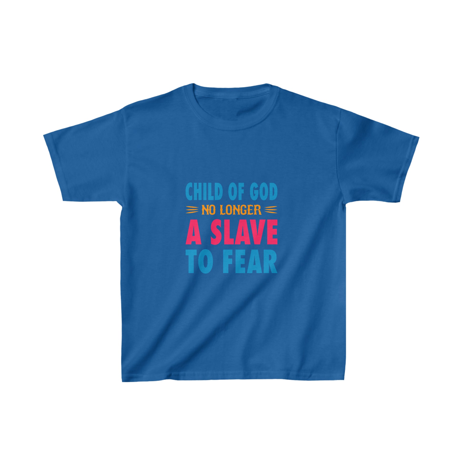 Child Of God No Longer A Slave To Fear Youth Christian T-Shirt Printify