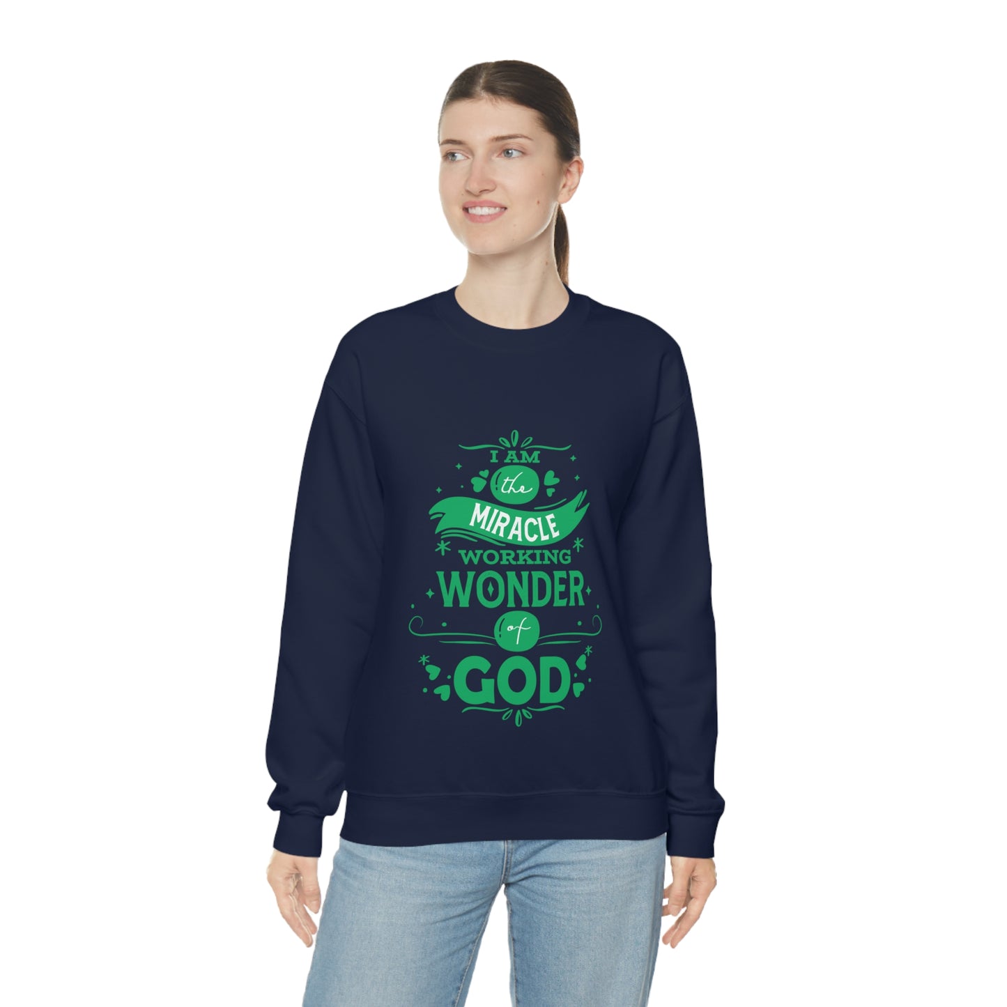 I Am The Miracle Working Wonder Of God Unisex Heavy Blend™ Crewneck Sweatshirt