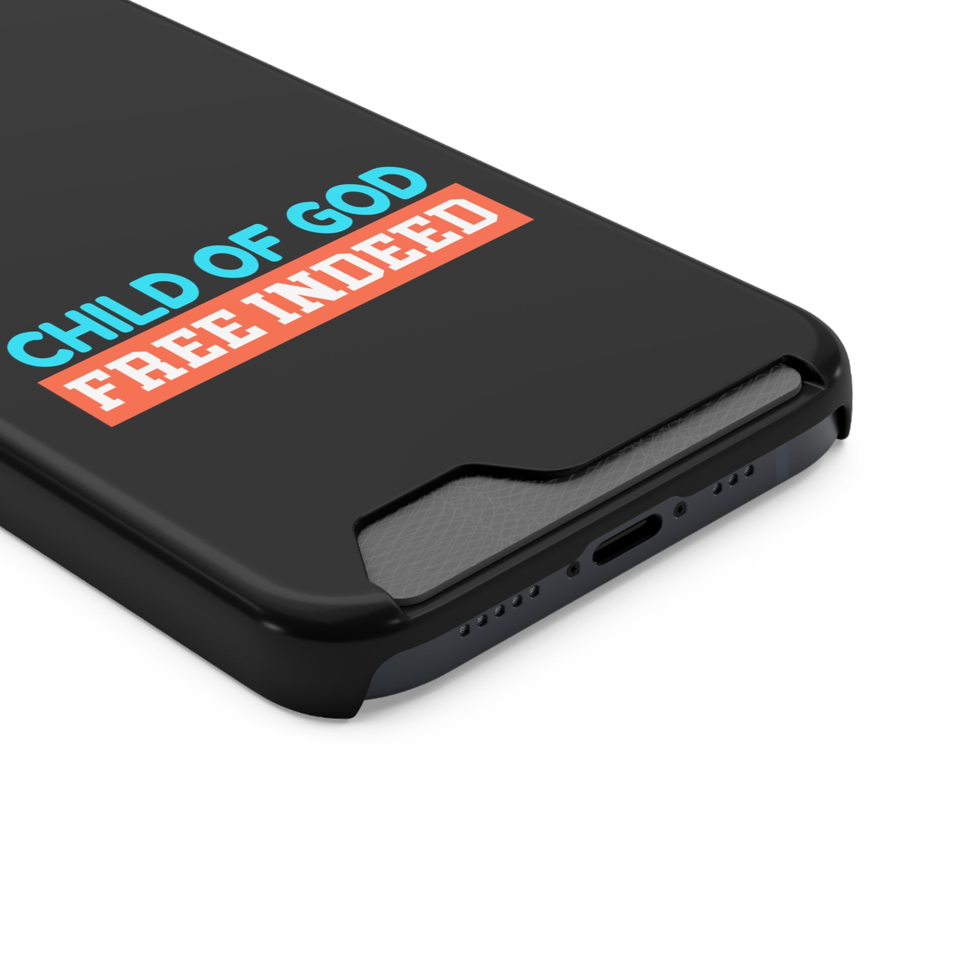 Child Of God Free Indeed Christian Phone Case With Card Holder Printify