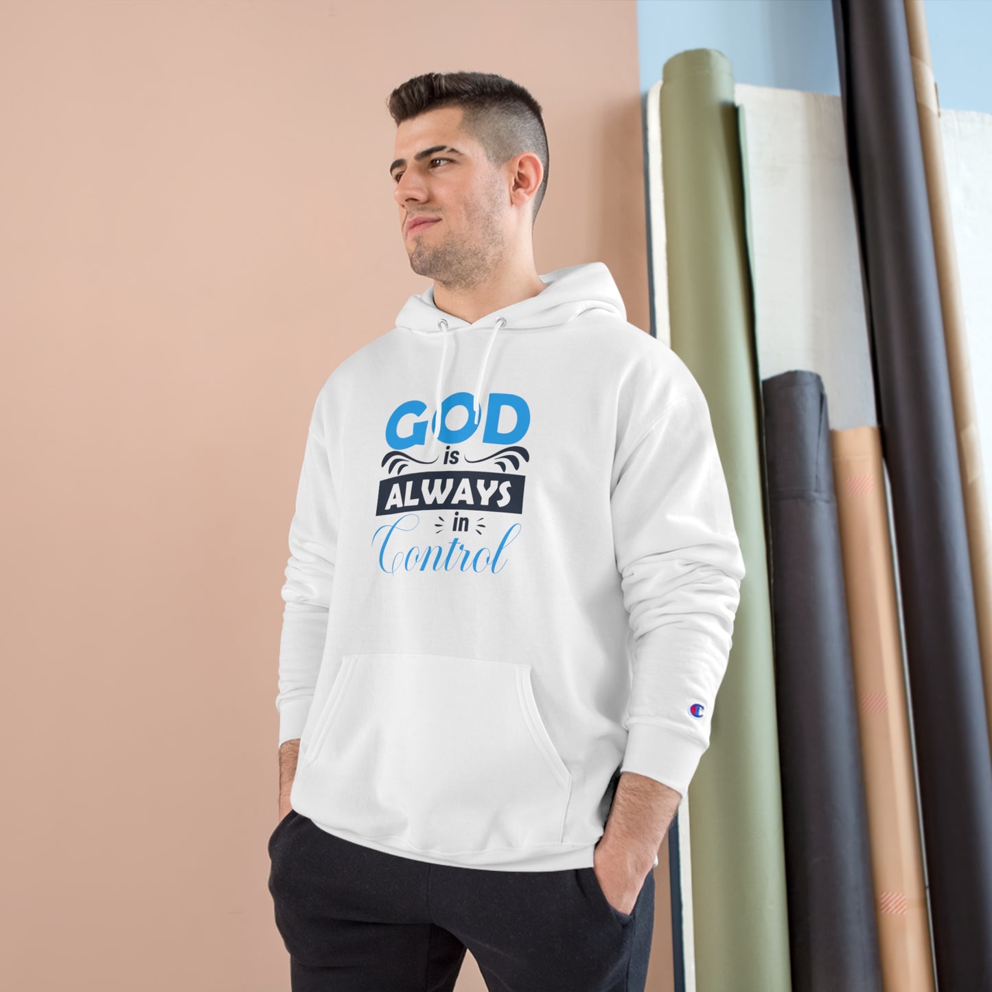 God Is Always In Control Unisex Champion Hoodie