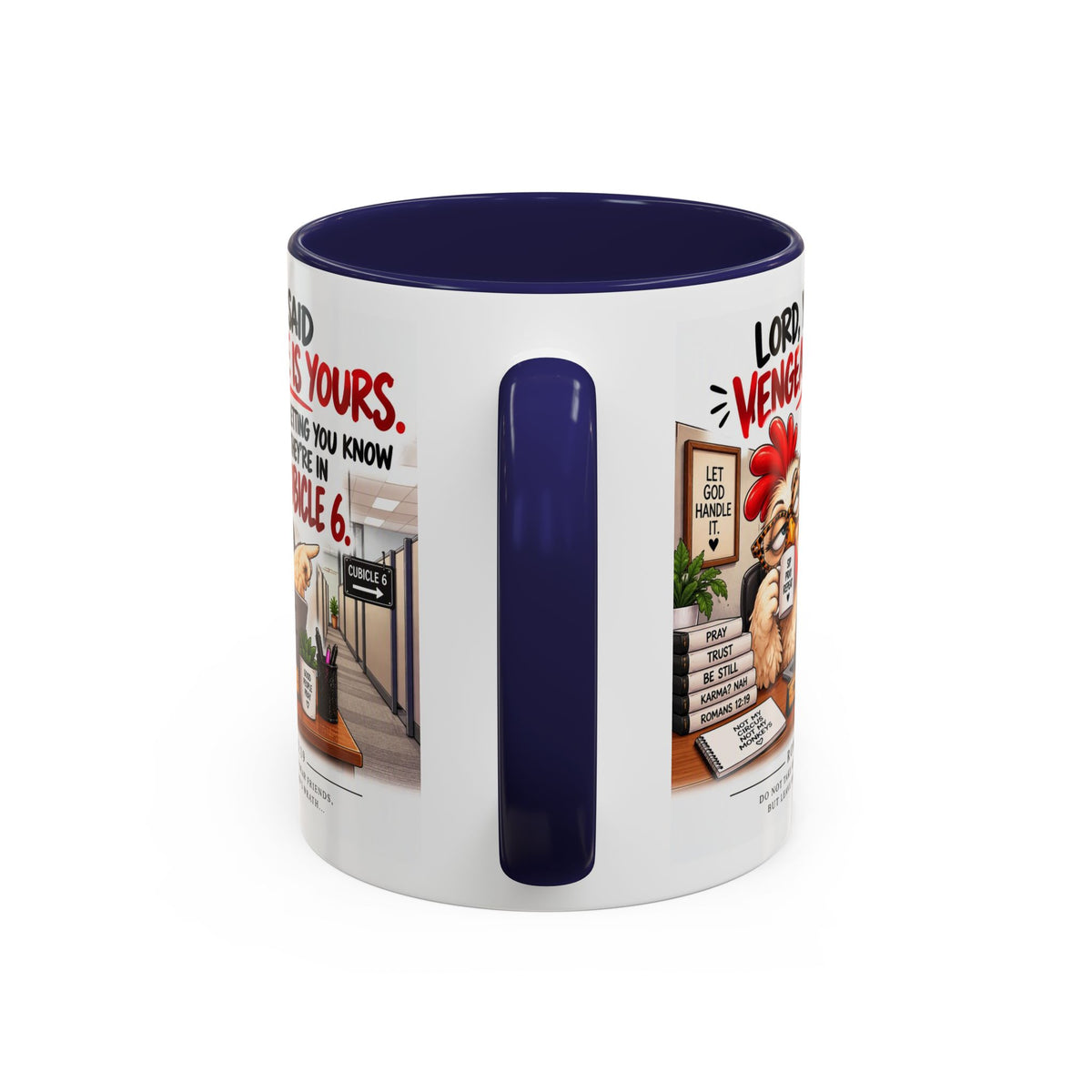 Christian Coffee Mug — “Lord, You Said Vengeance Is Yours” Funny Office Cubicle Prayer Gift