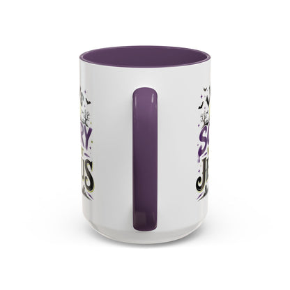 Coffee Mug — “Life Is Scary Without Jesus” Halloween Christian Accent Mug (11/15oz)