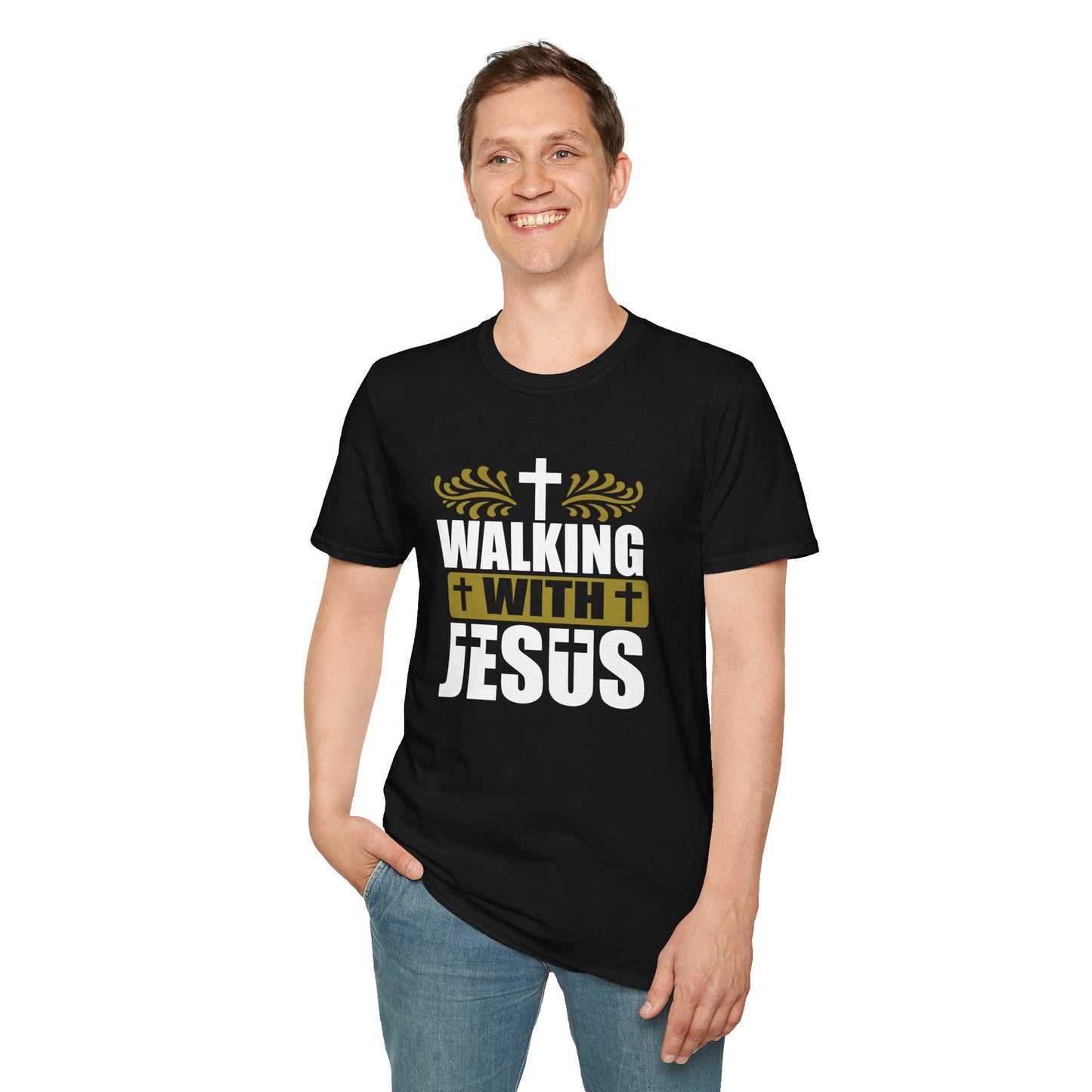 Walking With Jesus Unisex Christian T-shirt