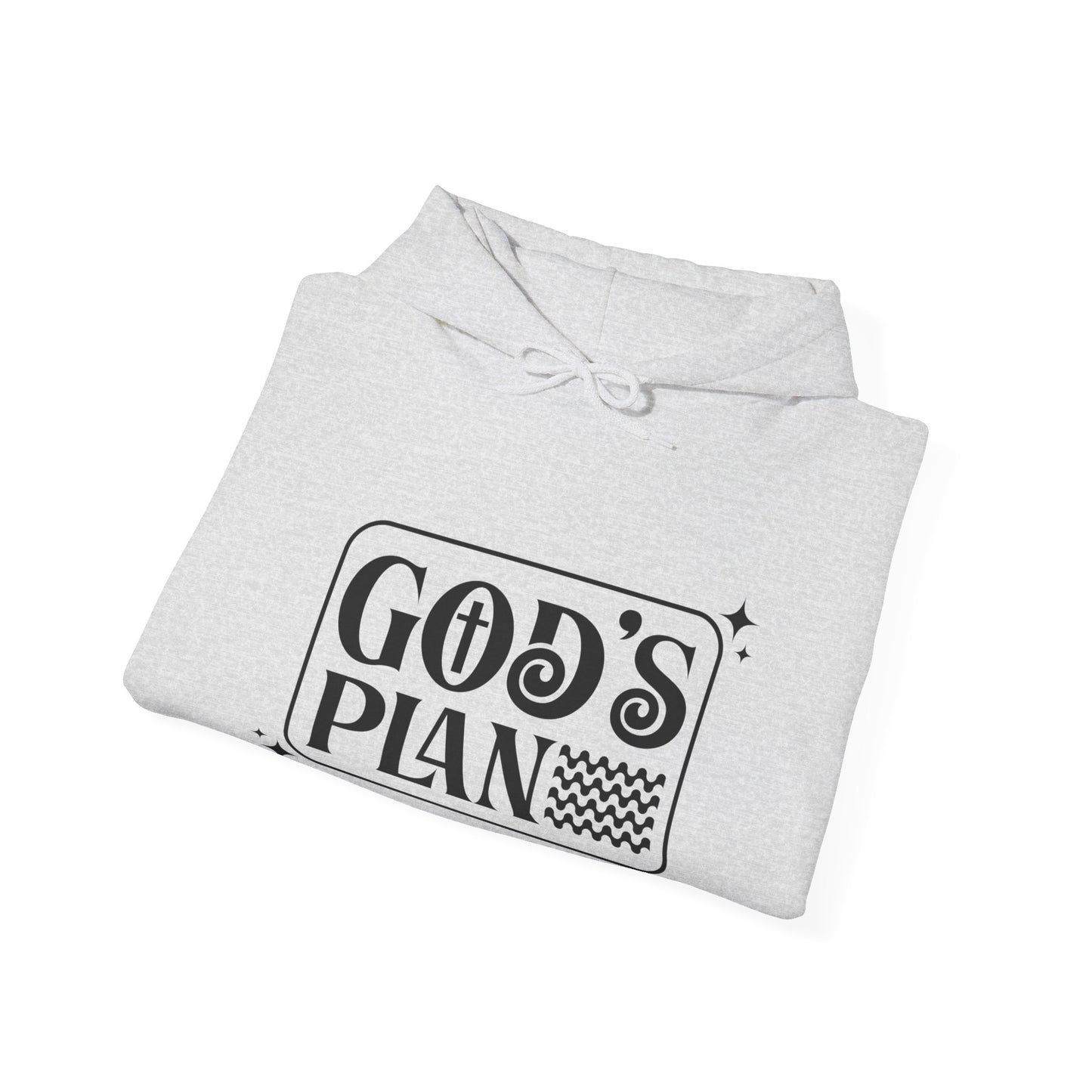 God's Plan Over MIne Unisex Christian Hooded Pullover Sweatshirt