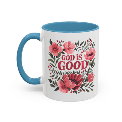 Christian Ceramic Mug- He Is Good Accent Coffee Mug (11, 15oz)