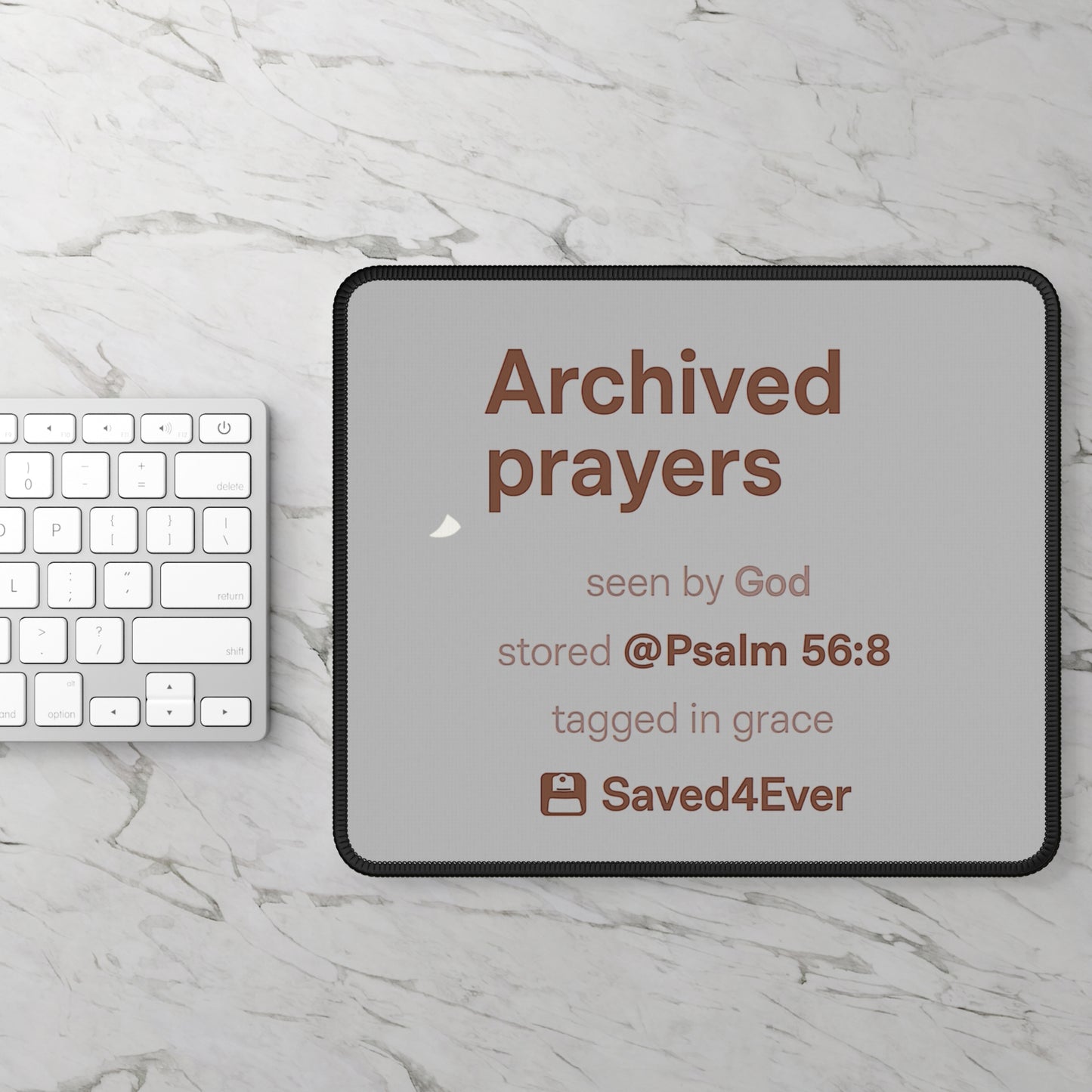 Faith - Inspired Gaming Mouse Pad - Perfect Gift for Gamers, Prayer Mousepad for Spiritual Inspiration, Unique Christian Gift, Office Decor - ClaimedbyGodDesigns