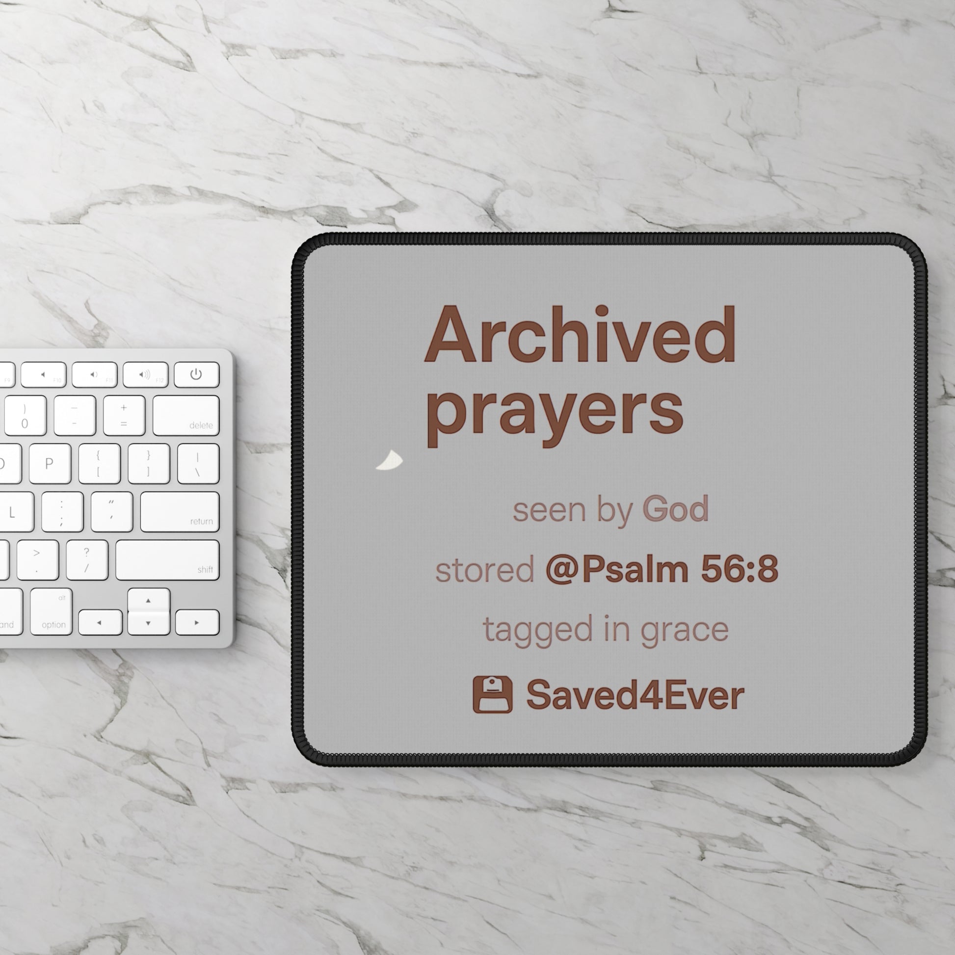 Faith - Inspired Gaming Mouse Pad - Perfect Gift for Gamers, Prayer Mousepad for Spiritual Inspiration, Unique Christian Gift, Office Decor - ClaimedbyGodDesigns