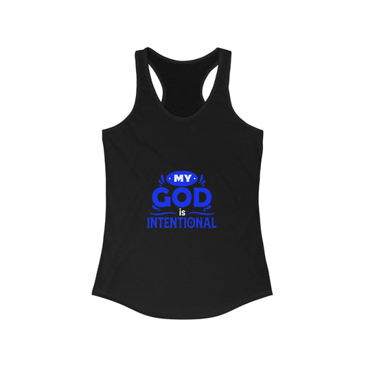 My God Is Intentional  Slim Fit Tank-top