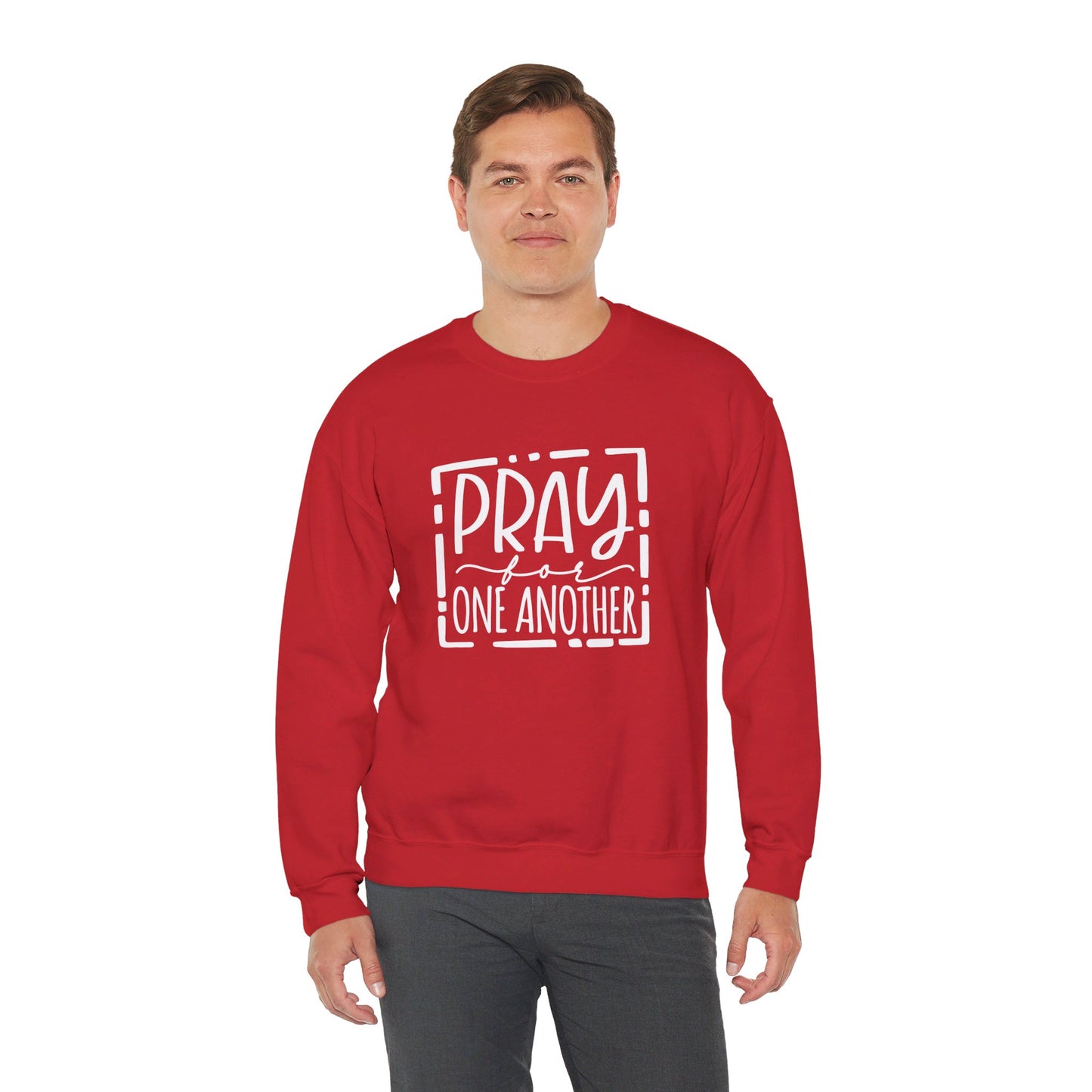 Pray For One Another Don't Quit Unisex Heavy Blend™ Crewneck Christian Sweatshirt