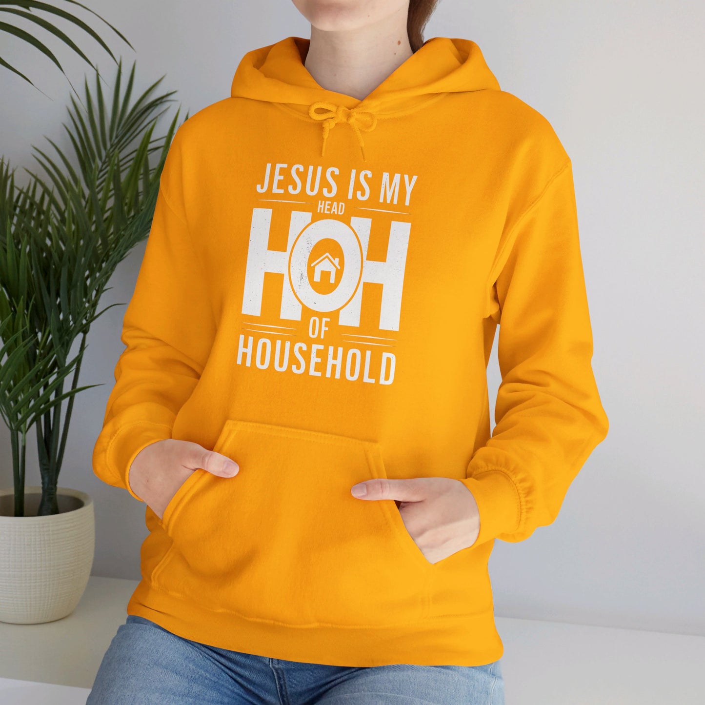 Jesus Is My Head Of Household HOH Unisex Christian Pullover Hooded Sweatshirt