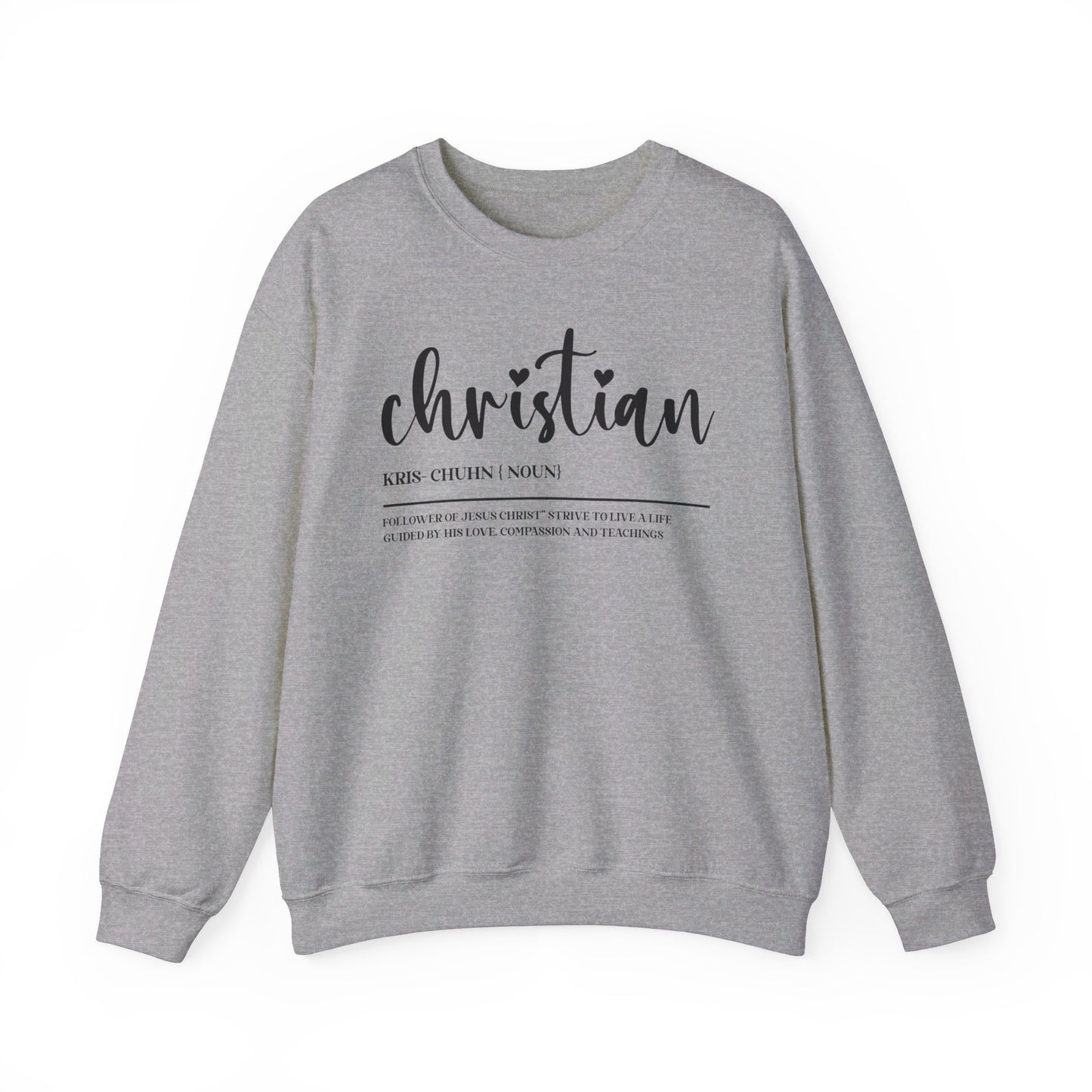 I Am A Christian Follower Of Christ  Unisex Heavy Blend™ Crewneck Christian Sweatshirt