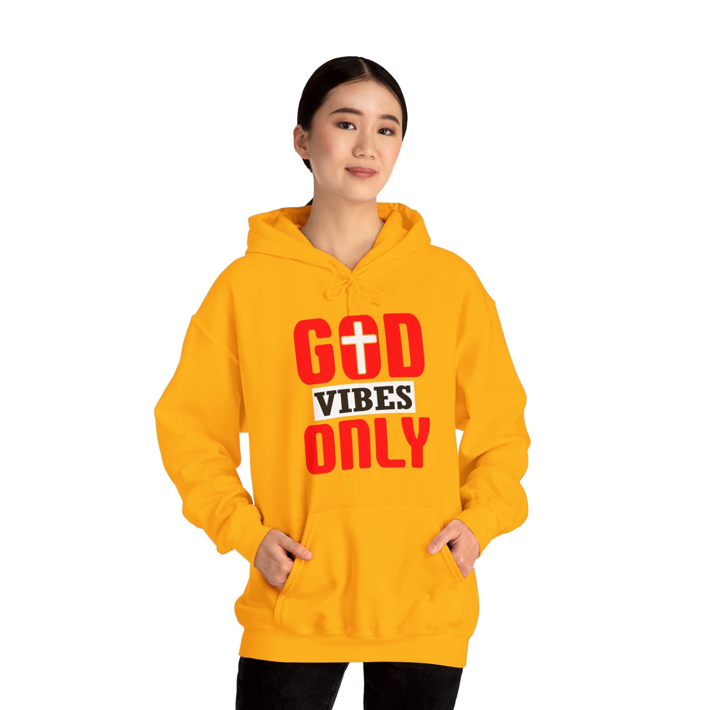 God Vibes Only Unisex Christian Hooded Pullover Sweatshirt