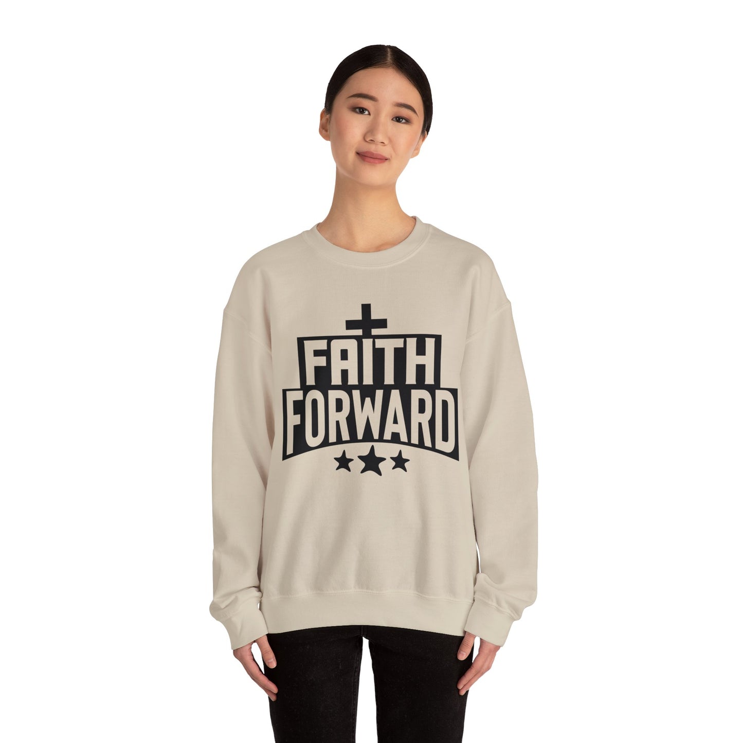 Faith Forward  Unisex Heavy Blend™ Crewneck Christian Sweatshirt