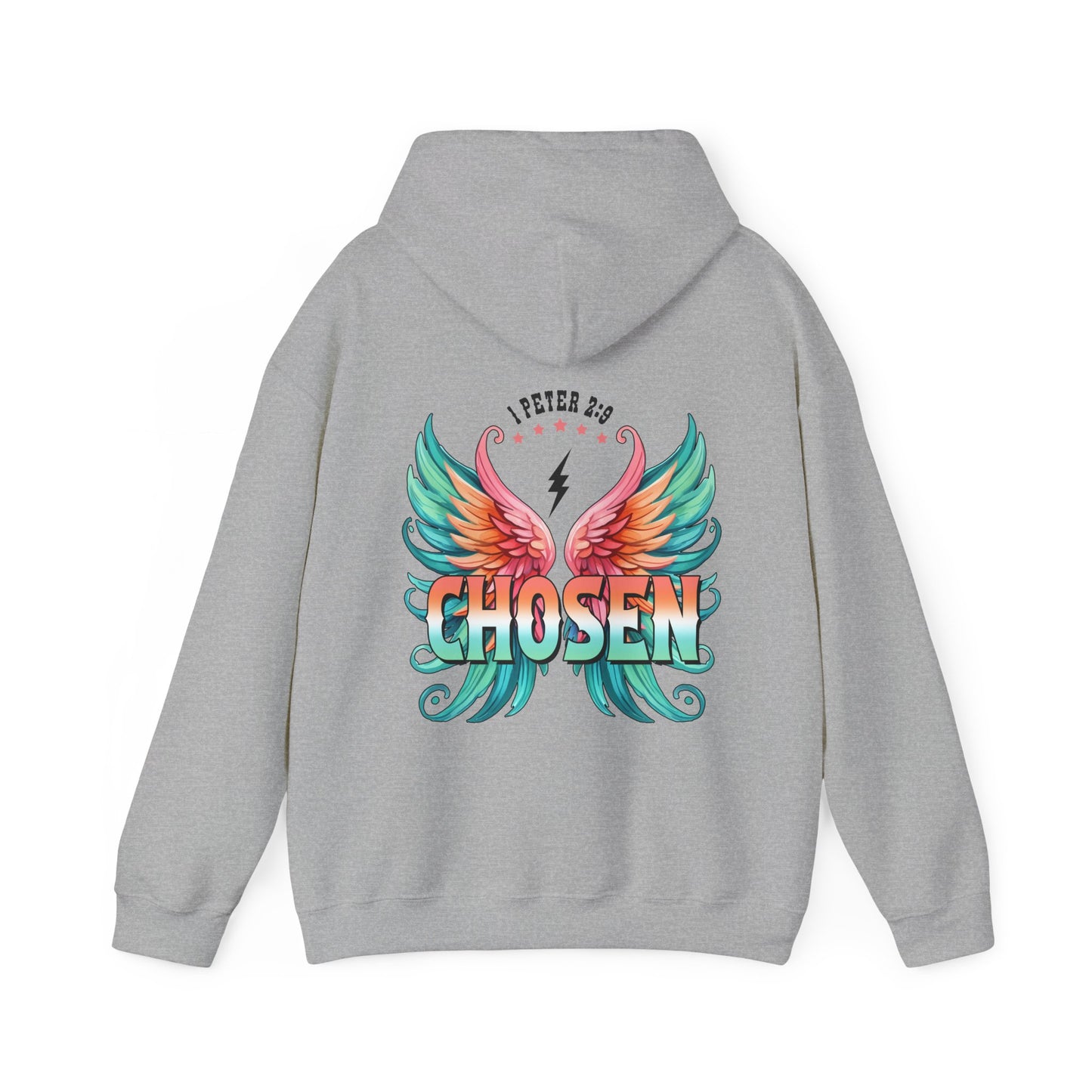 Chosen (angel wings) Women's Christian Hooded Pullover Sweatshirt