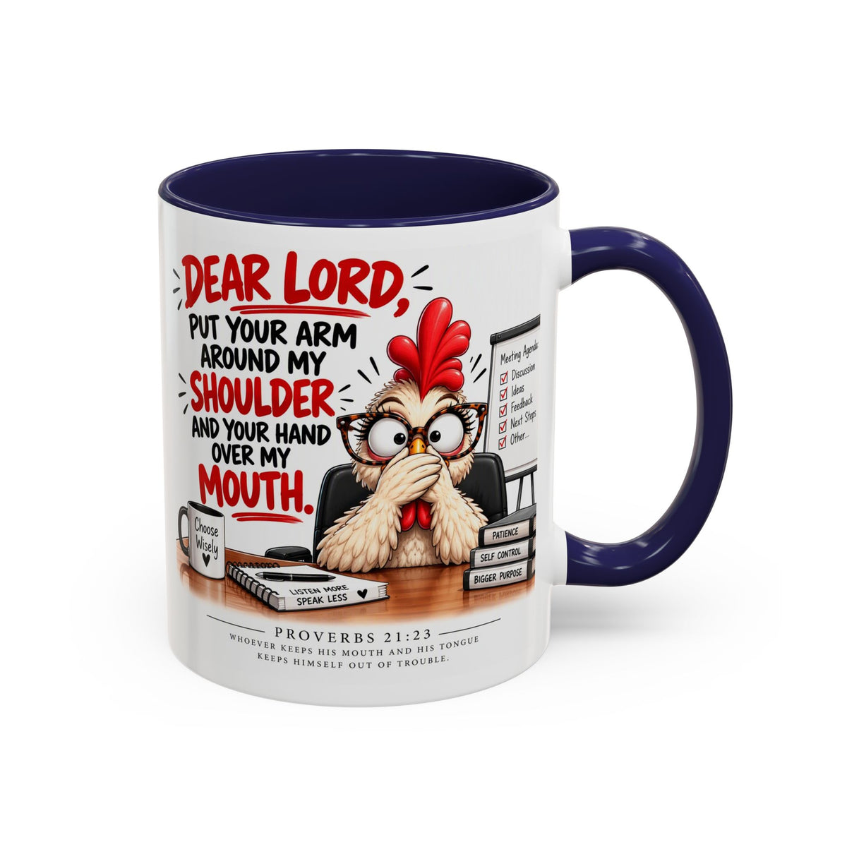 Christian Coffee Mug — "Dear Lord, Put Your Arm Around My Shoulder" Inspirational Ceramic Mug