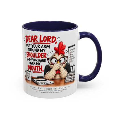 Christian Coffee Mug — "Dear Lord, Put Your Arm Around My Shoulder" Inspirational Ceramic Mug