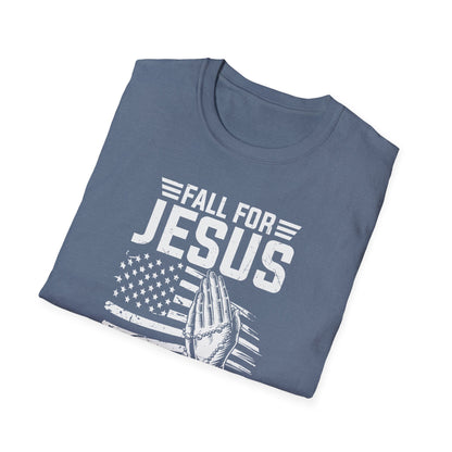 Fall For  He Never Leaves American Patriotic Christian Unisex T-shirt