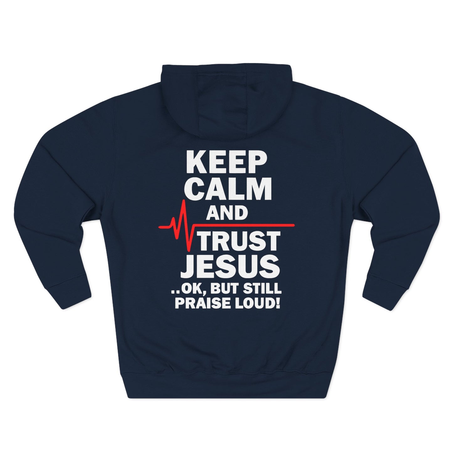 Keep Calm Trust Him Unisex Hoodie | Faith Sweatshirt, Christian Apparel, Inspirational Gift, Religious Hoodie, Bible Verse Clothing - ClaimedbyGodDesigns