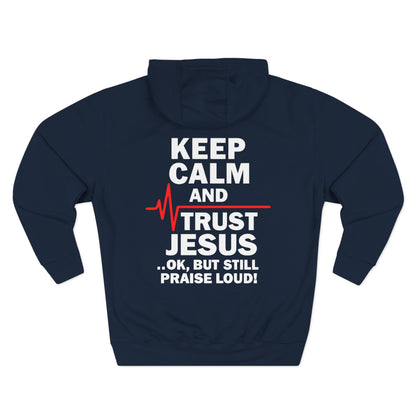 Keep Calm Trust Him Unisex Hoodie | Faith Sweatshirt, Christian Apparel, Inspirational Gift, Religious Hoodie, Bible Verse Clothing - ClaimedbyGodDesigns